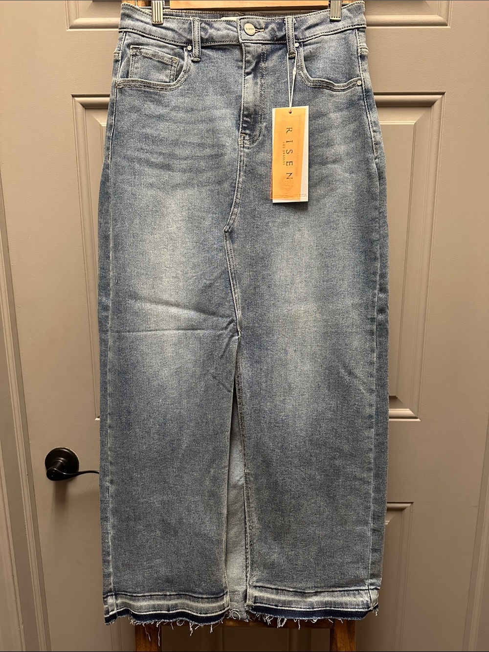 Risen Women's Straight Leg Jeans in Light Blue